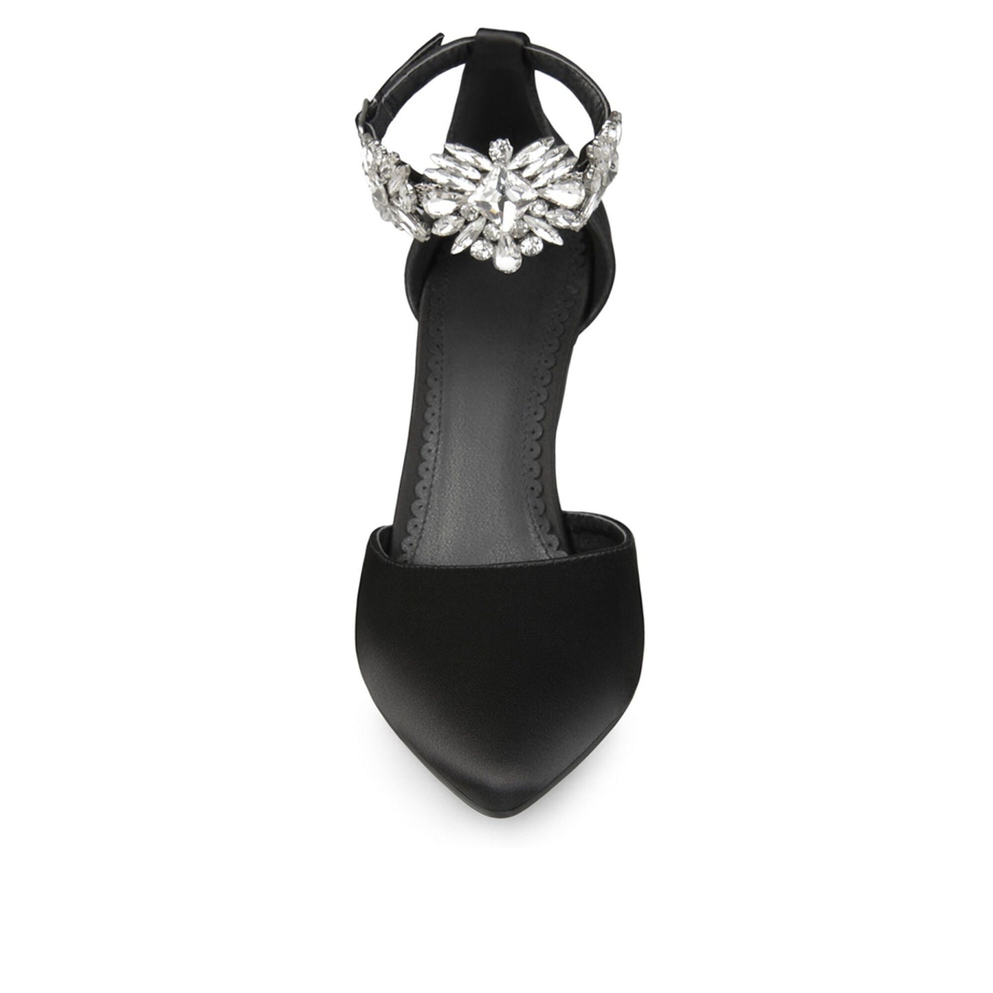 JOURNEE Collection Loxley Embellished Ankle Strap D'Orsay Stiletto Pumps