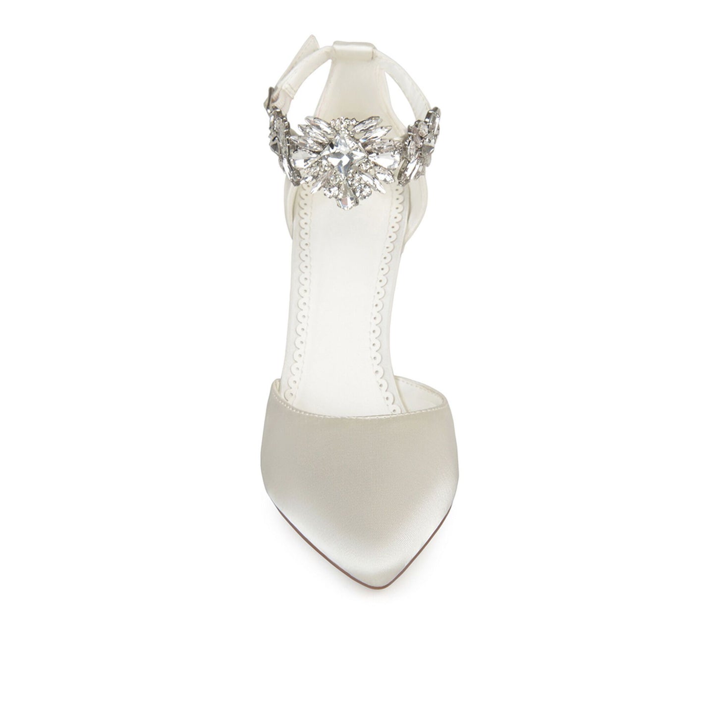 JOURNEE Collection Loxley Embellished Ankle Strap D'Orsay Stiletto Pumps