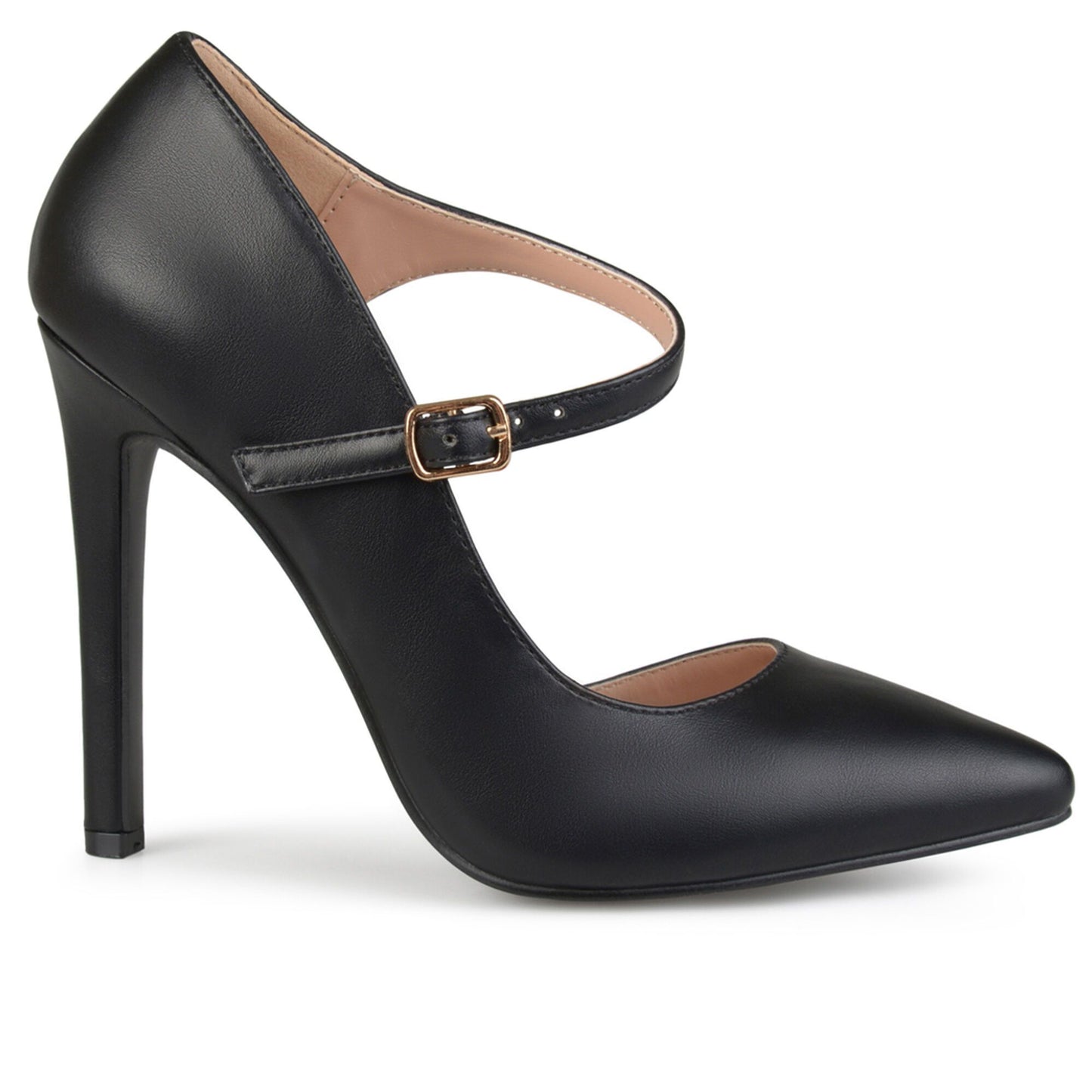 JOURNEE Collection Athea Ankle Strap Pointed Pumps