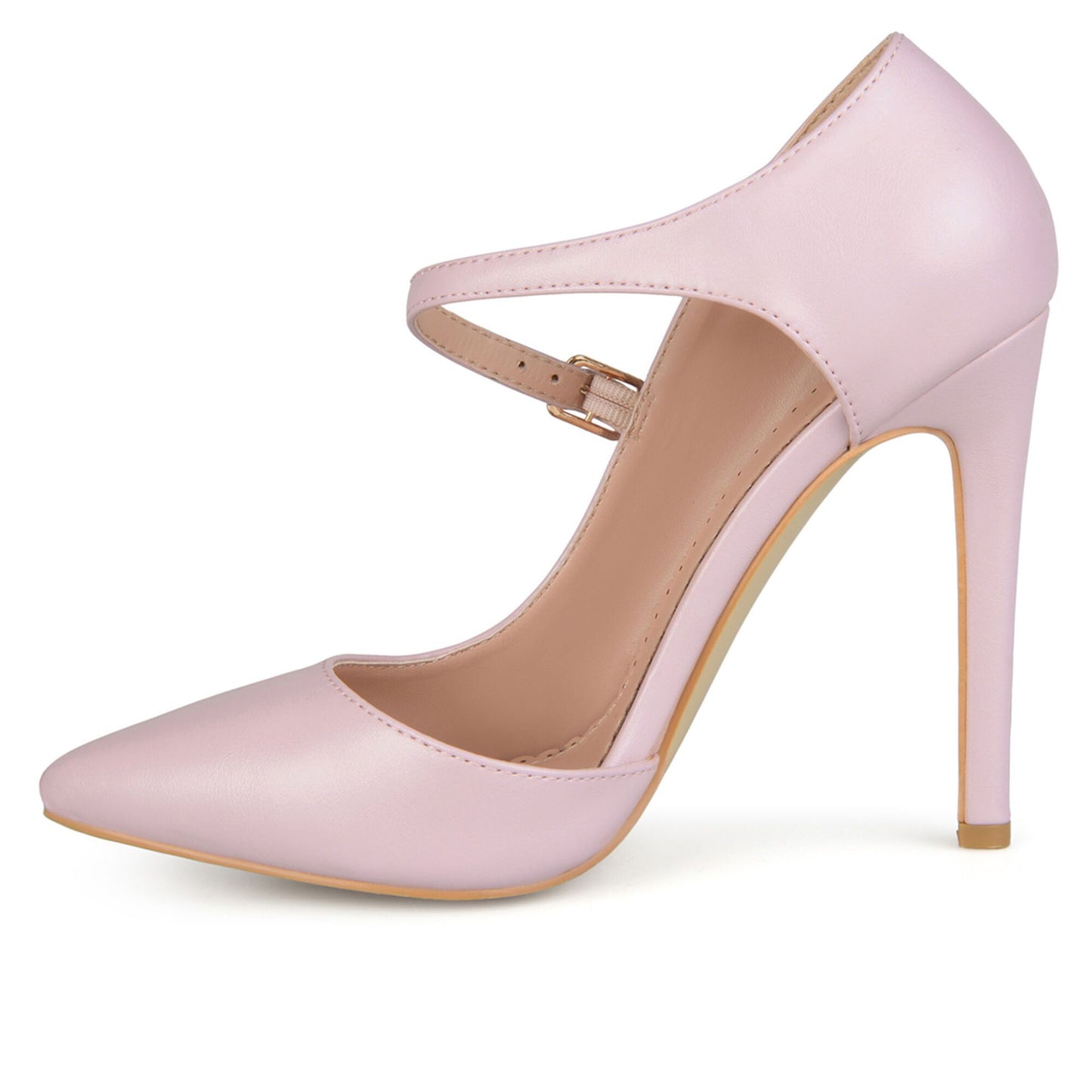 JOURNEE Collection Athea Ankle Strap Pointed Pumps