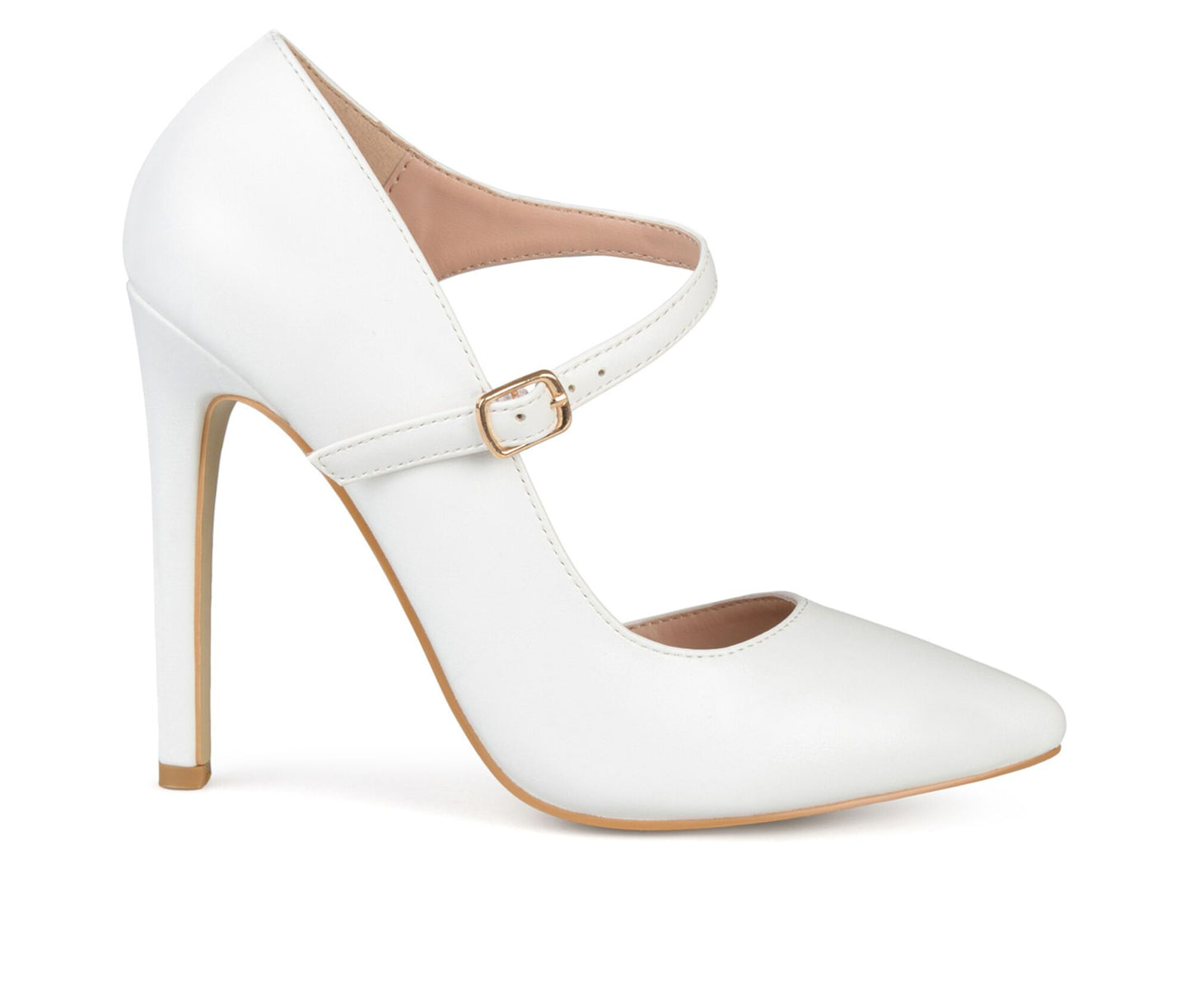 JOURNEE Collection Athea Ankle Strap Pointed Pumps