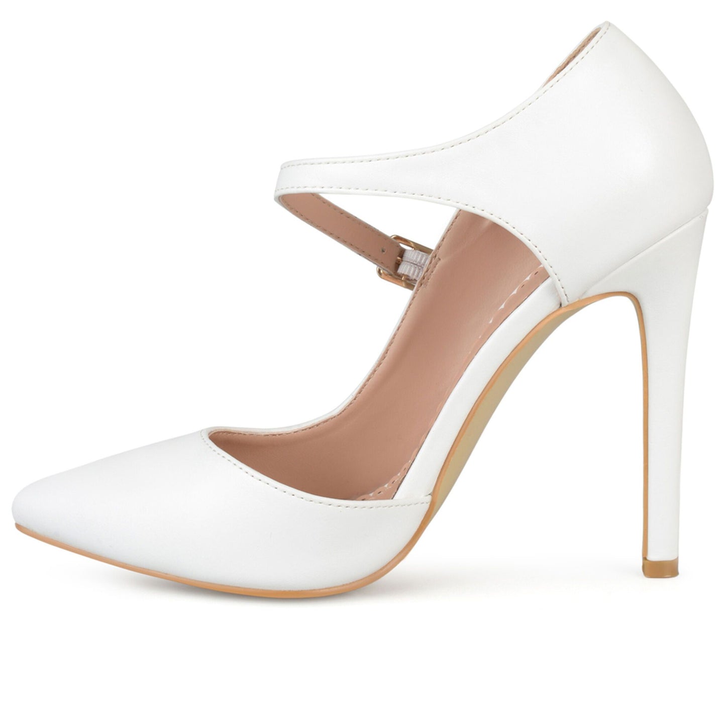 JOURNEE Collection Athea Ankle Strap Pointed Pumps