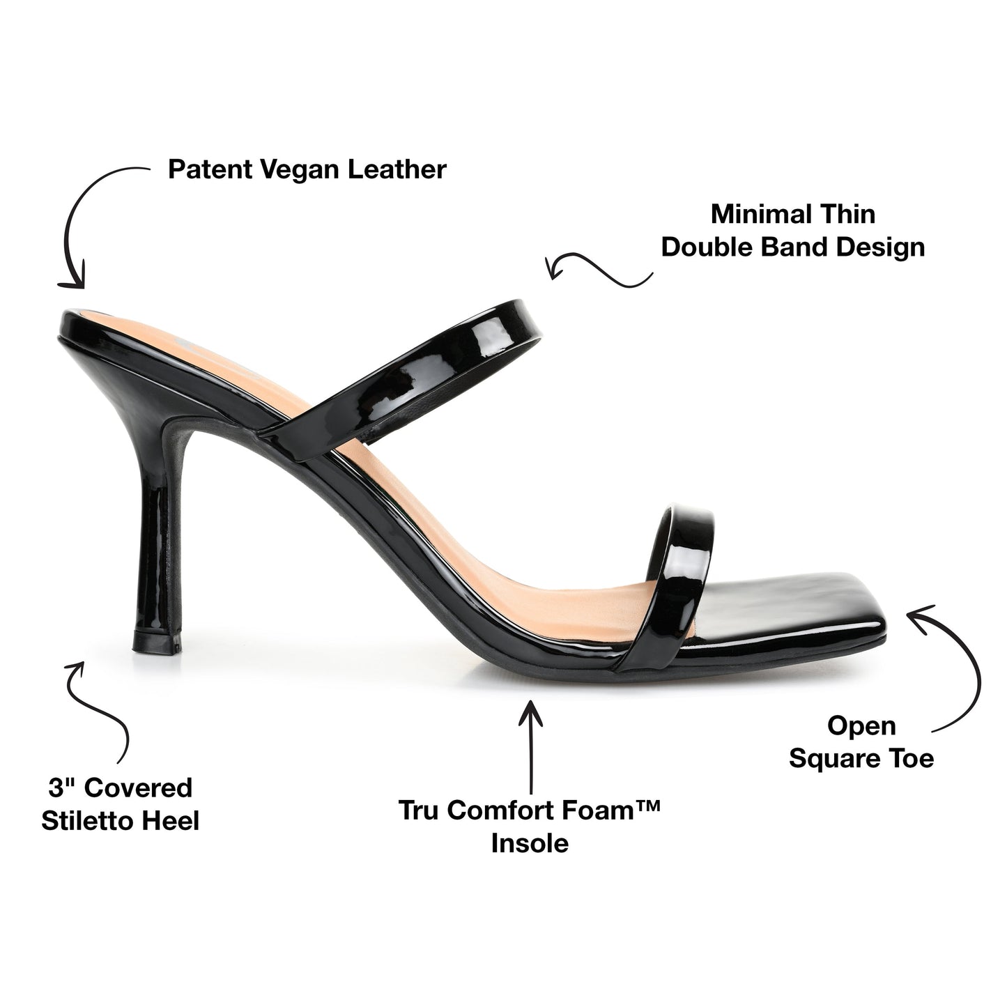 JOURNEE Collection Brie Heels, Large