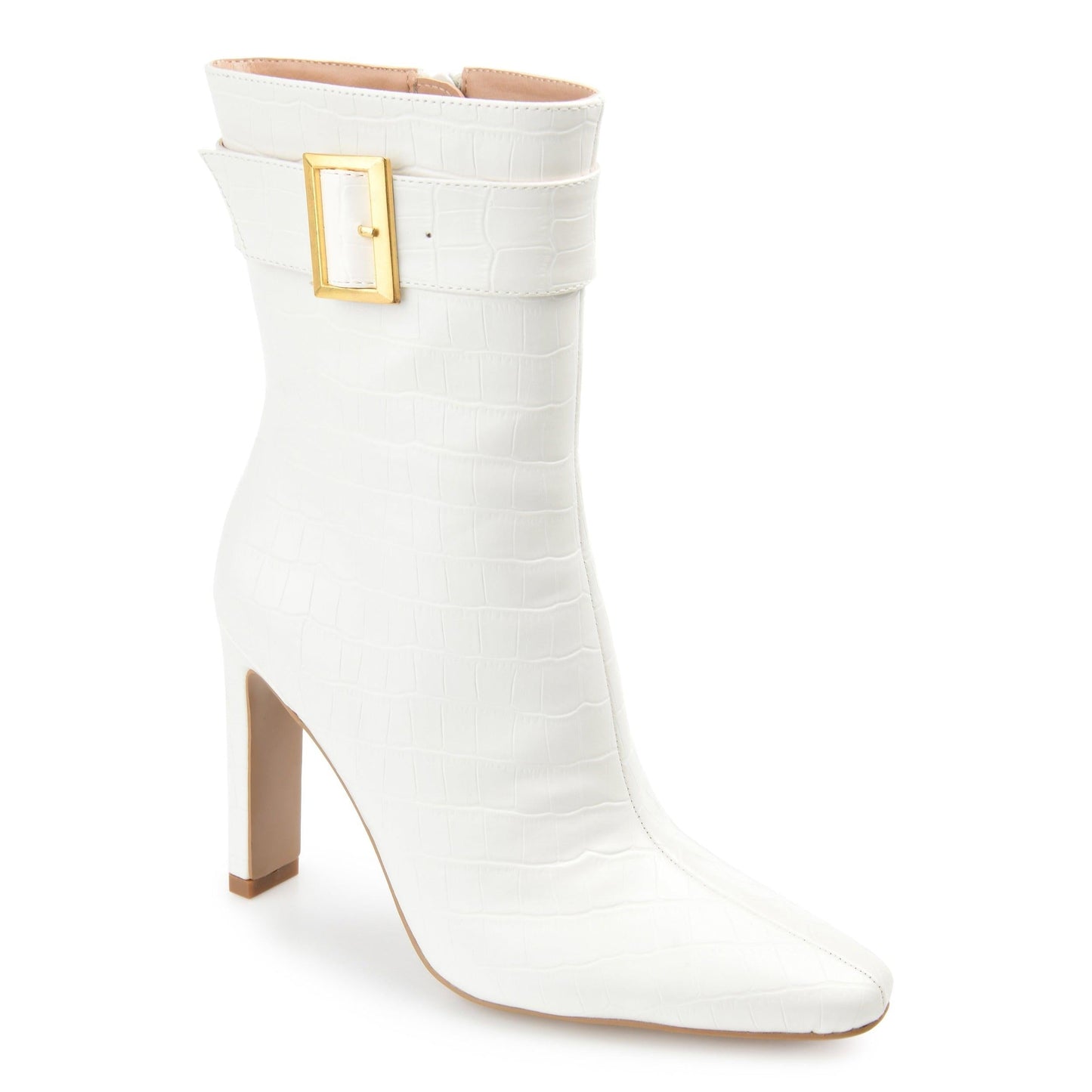 JOURNEE Collection Elanie Booties, White