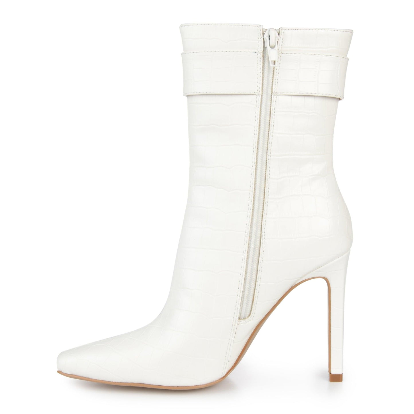 JOURNEE Collection Elanie Booties, White