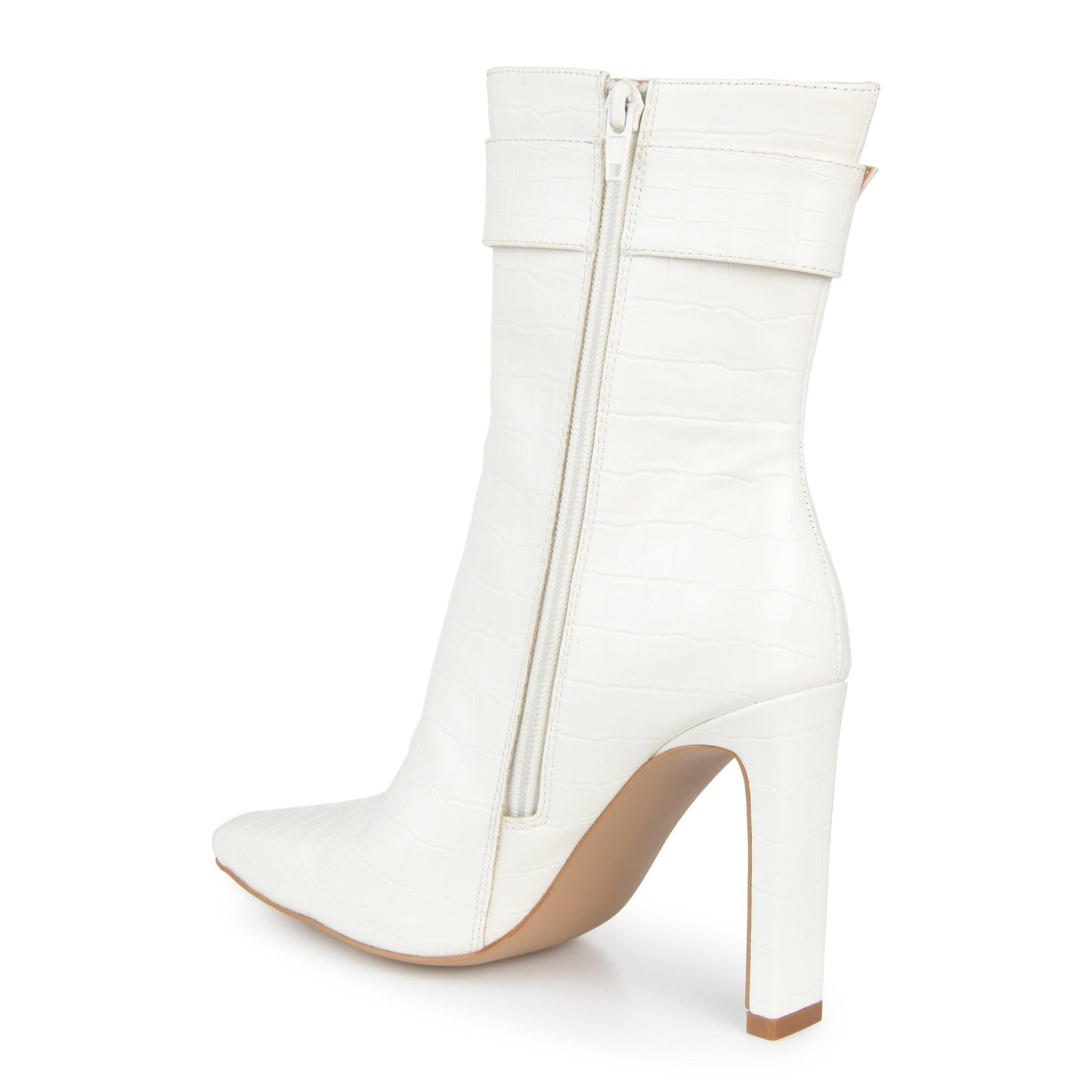 JOURNEE Collection Elanie Booties, White