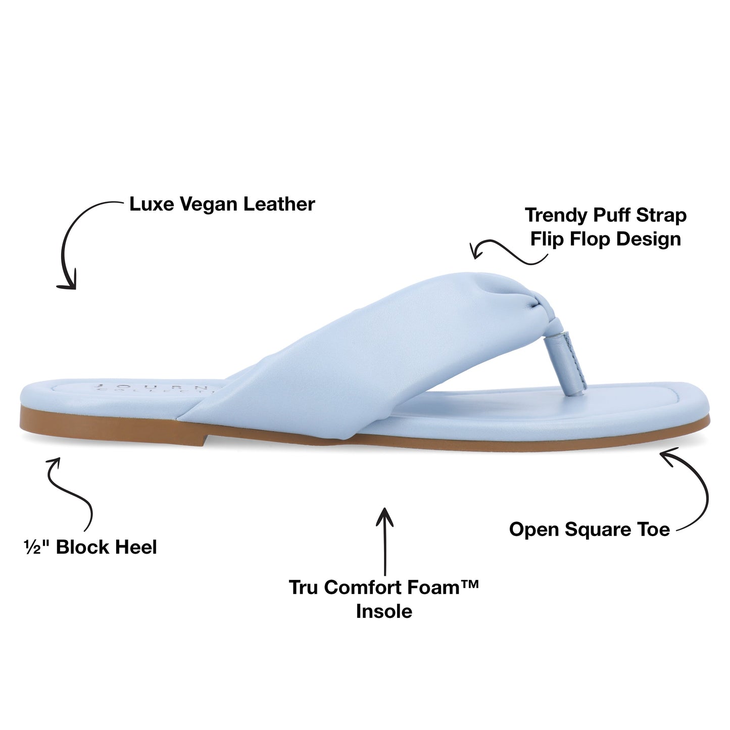 JOURNEE Collection Kyleen Flip-Flop Sandals, Blue large