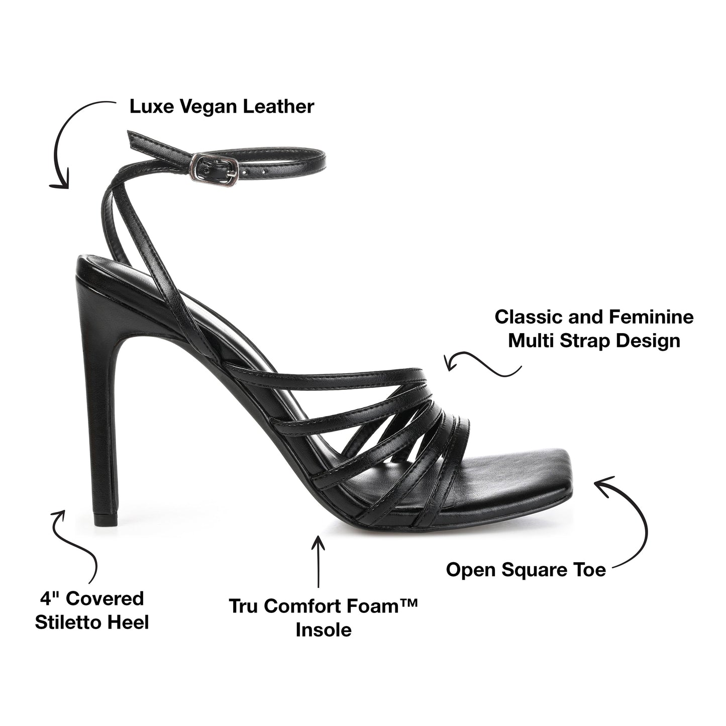 JOURNEE Collection Louella Heels, Large
