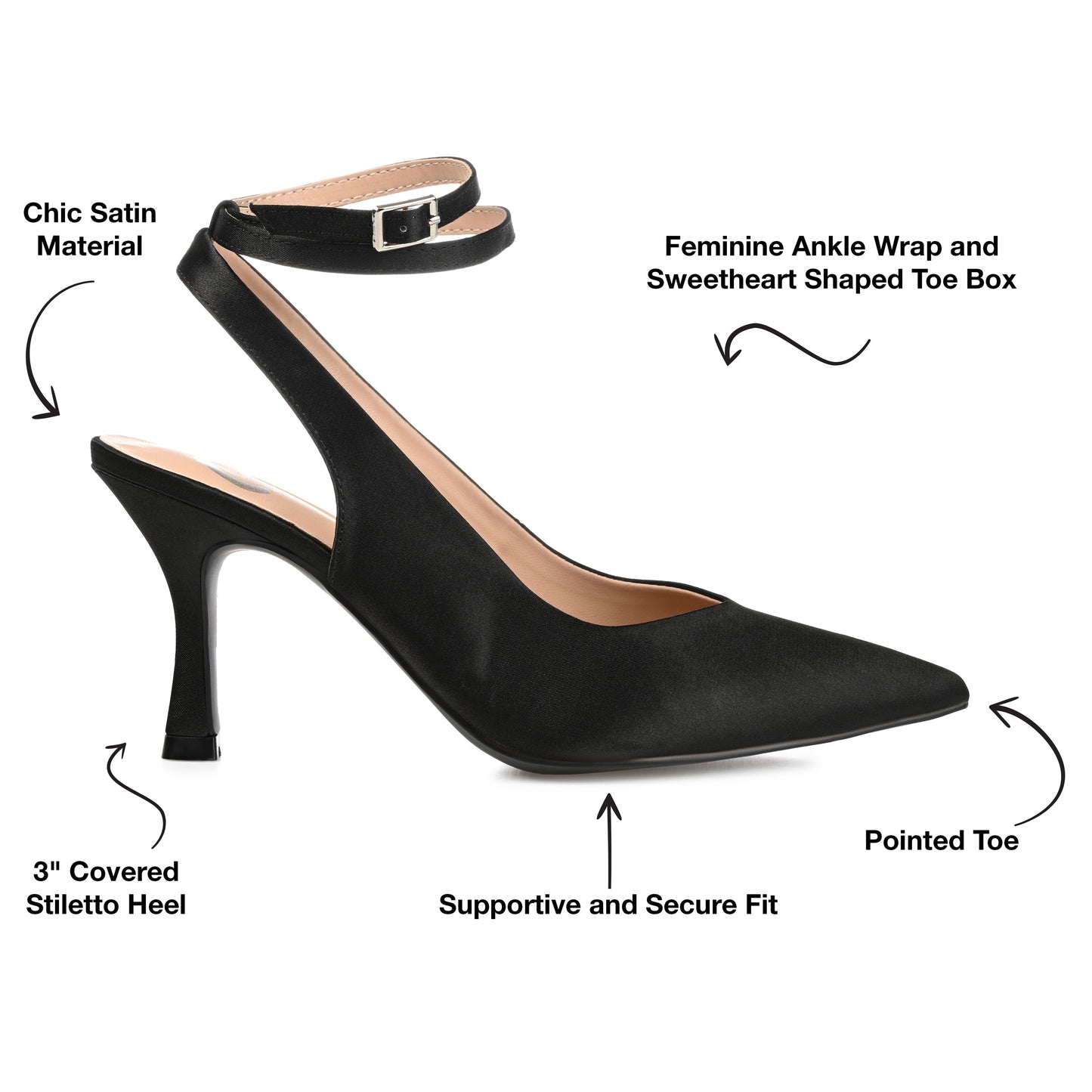 JOURNEE Collection Marcella Heels - Standard Width