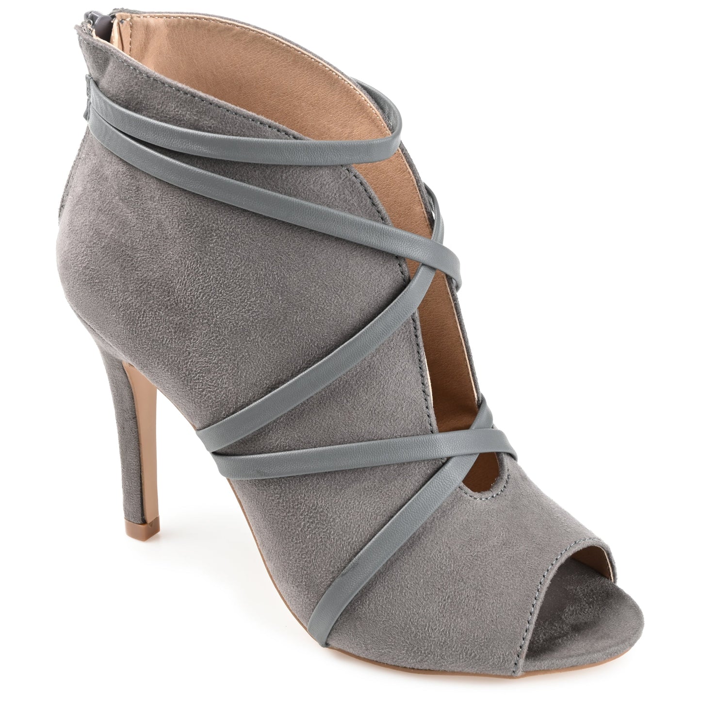 JOURNEE Collection Samara Booties-Standard Width, Grey