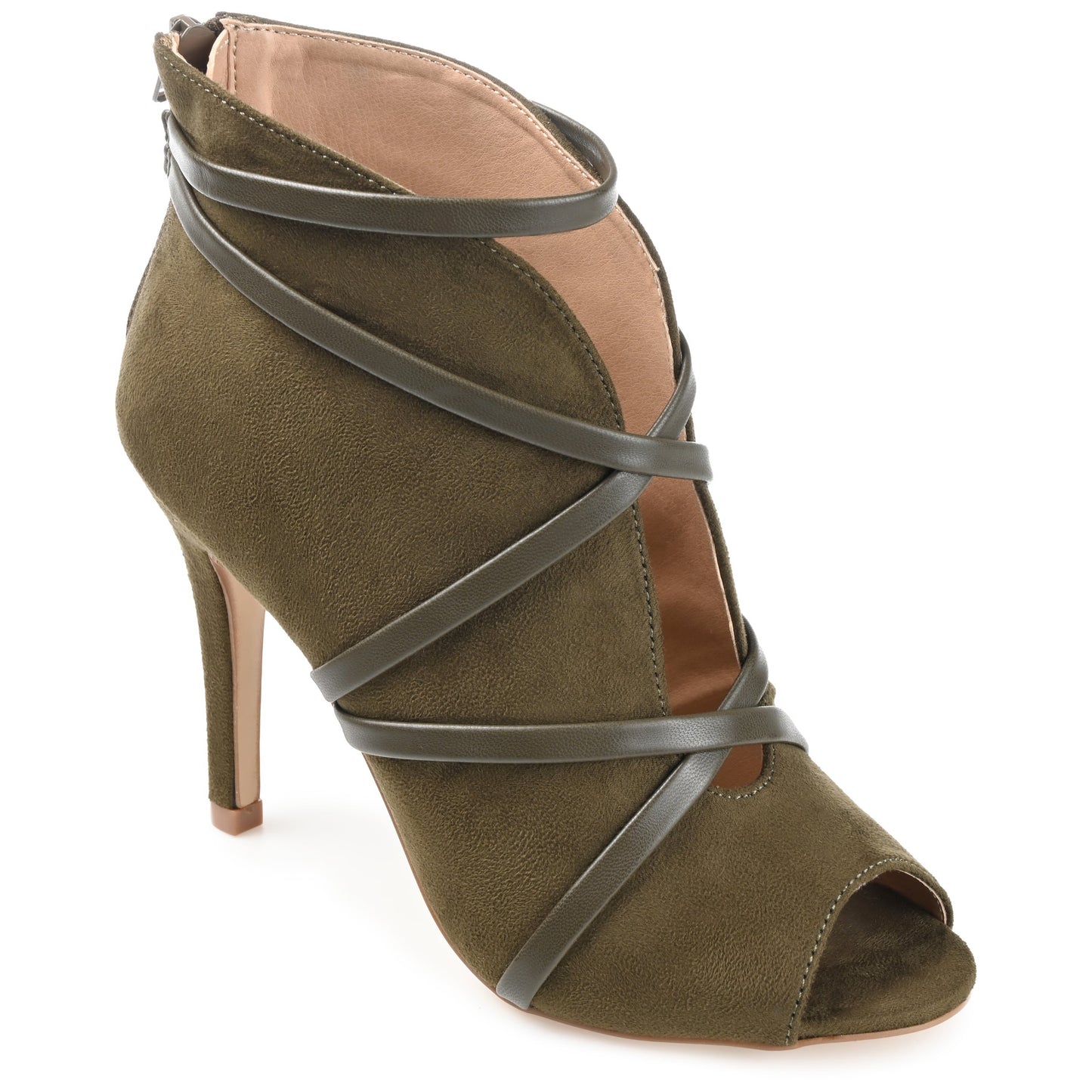 JOURNEE Collection Samara Booties-Standard Width, Olive