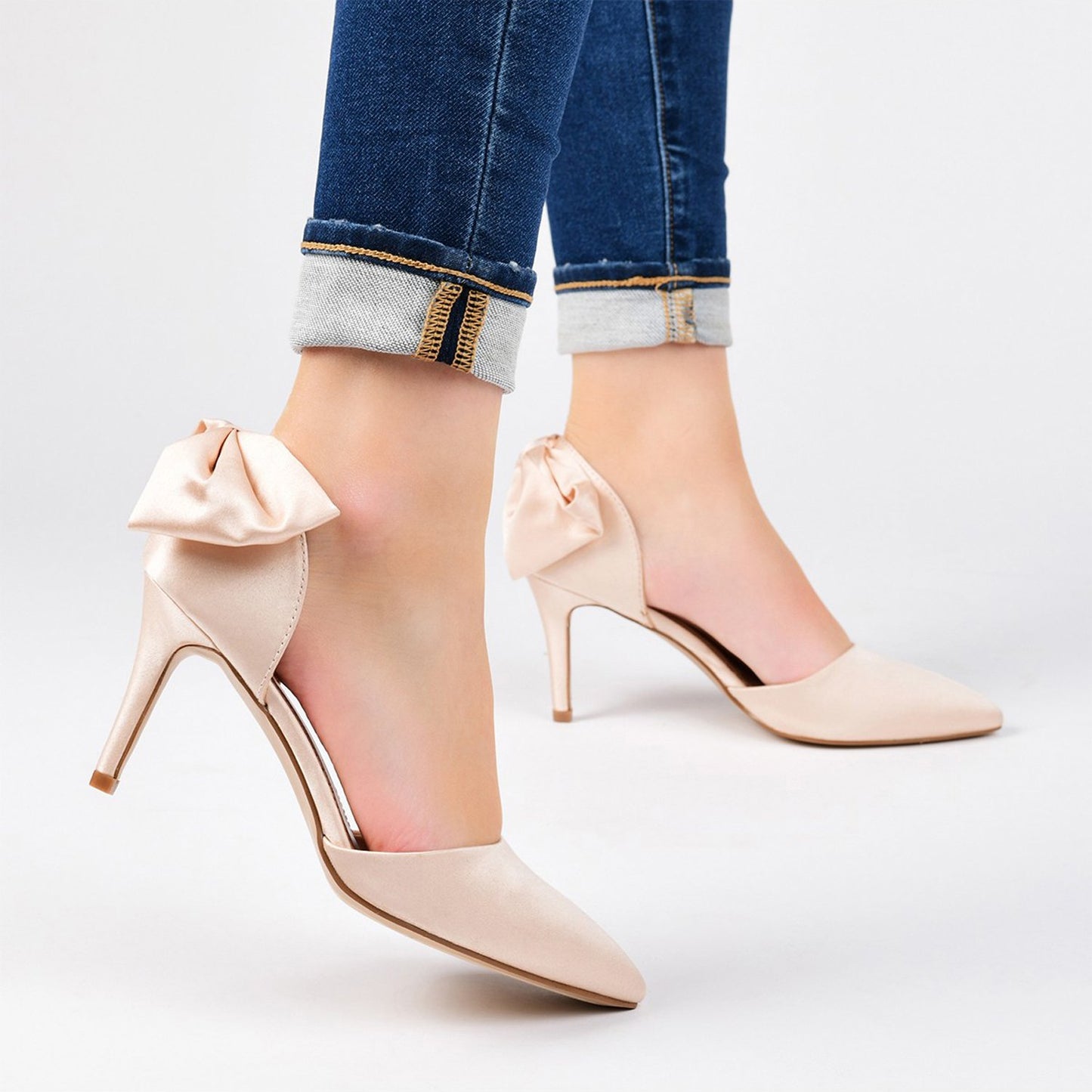 JOURNEE Collection Tanzi D'Orsay Bow Pump Test 23132
