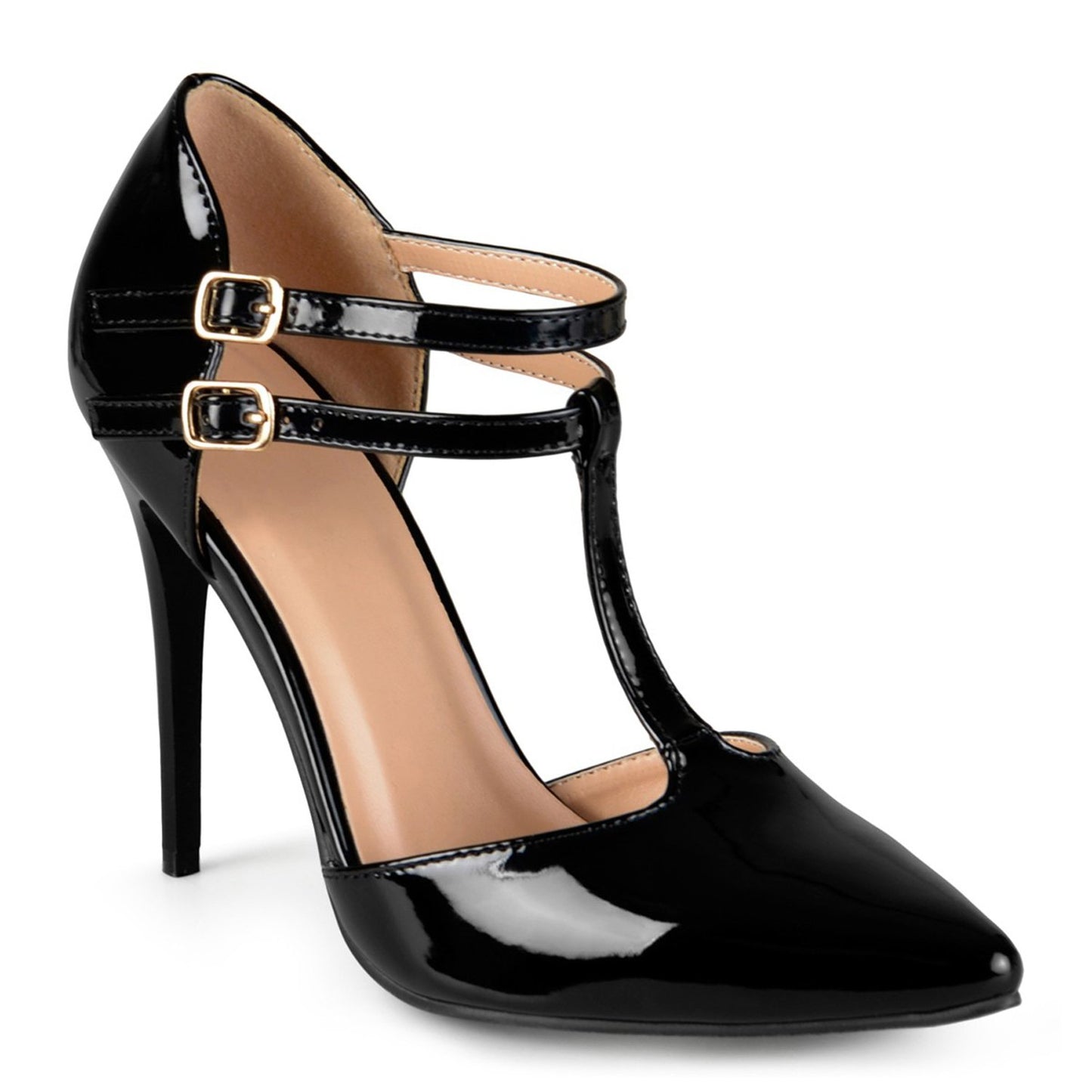 JOURNEE Collection Tru Patent T-Strap Pump