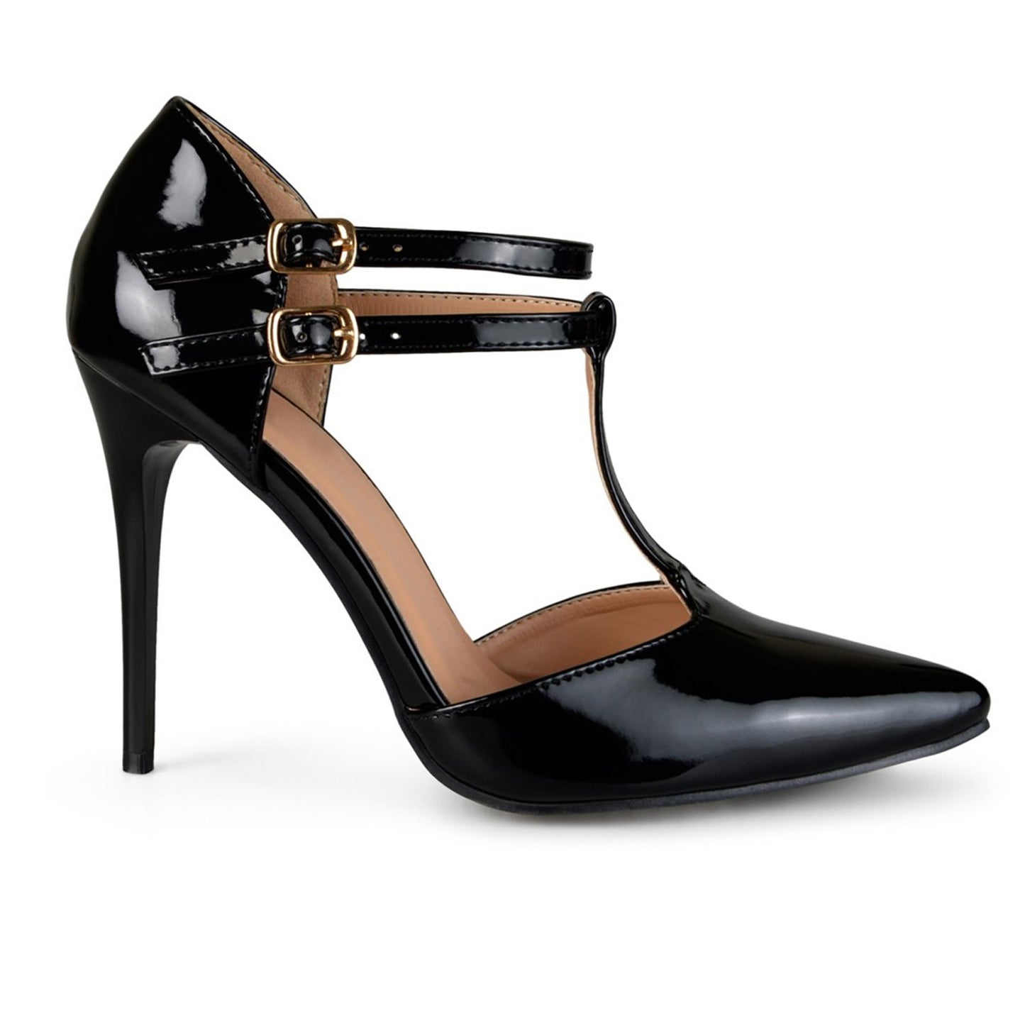 JOURNEE Collection Tru Patent T-Strap Pump