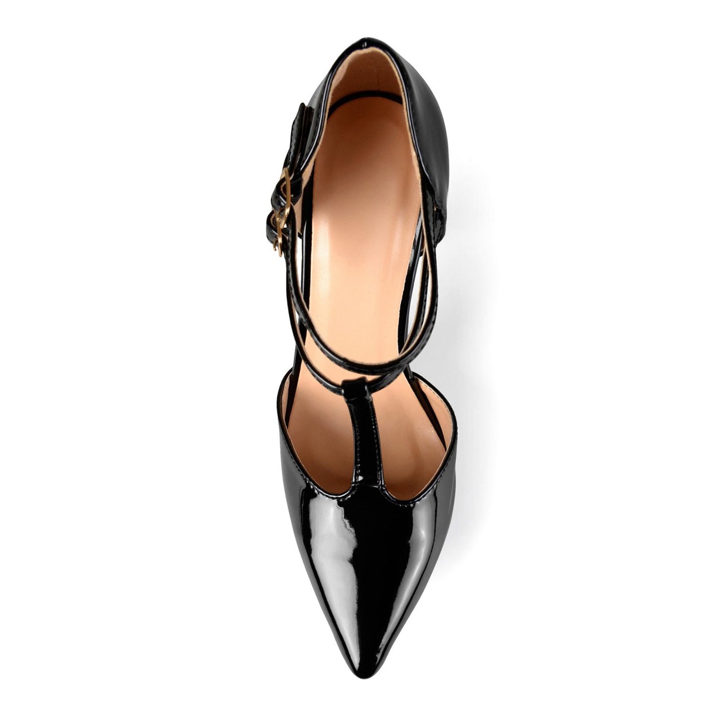 JOURNEE Collection Tru Patent T-Strap Pump