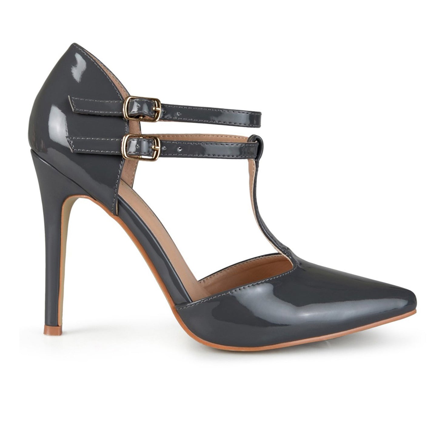 JOURNEE Collection Tru Patent T-Strap Pump