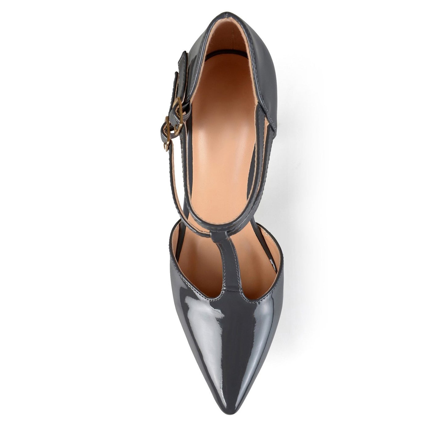 JOURNEE Collection Tru Patent T-Strap Pump