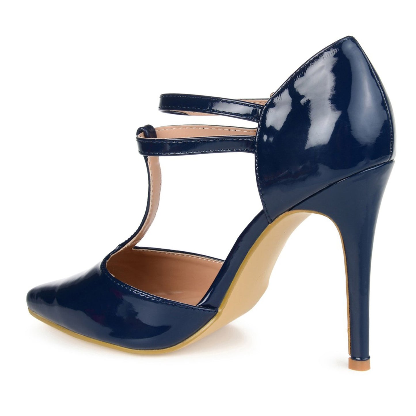 JOURNEE Collection Tru Patent T-Strap Pump