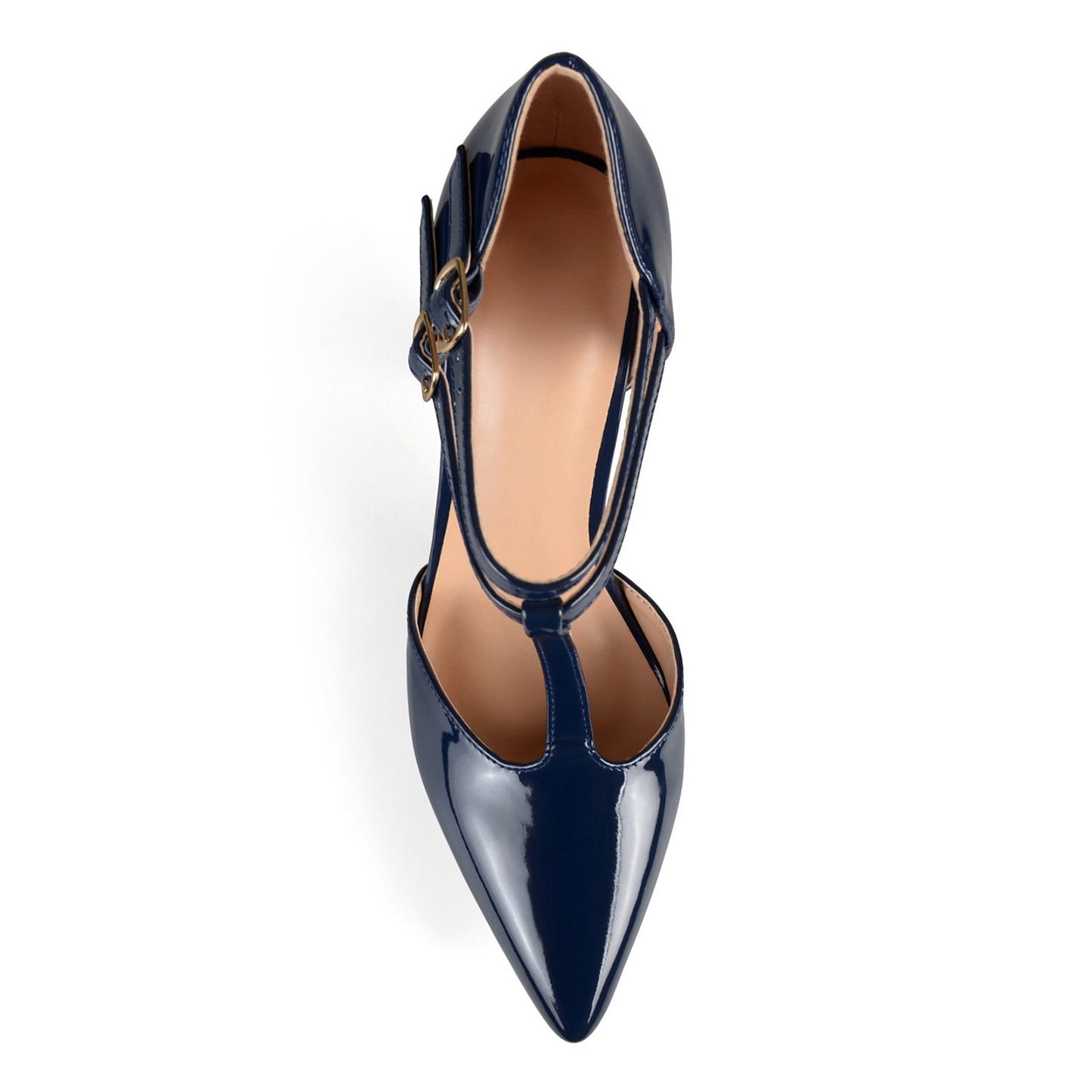 JOURNEE Collection Tru Patent T-Strap Pump
