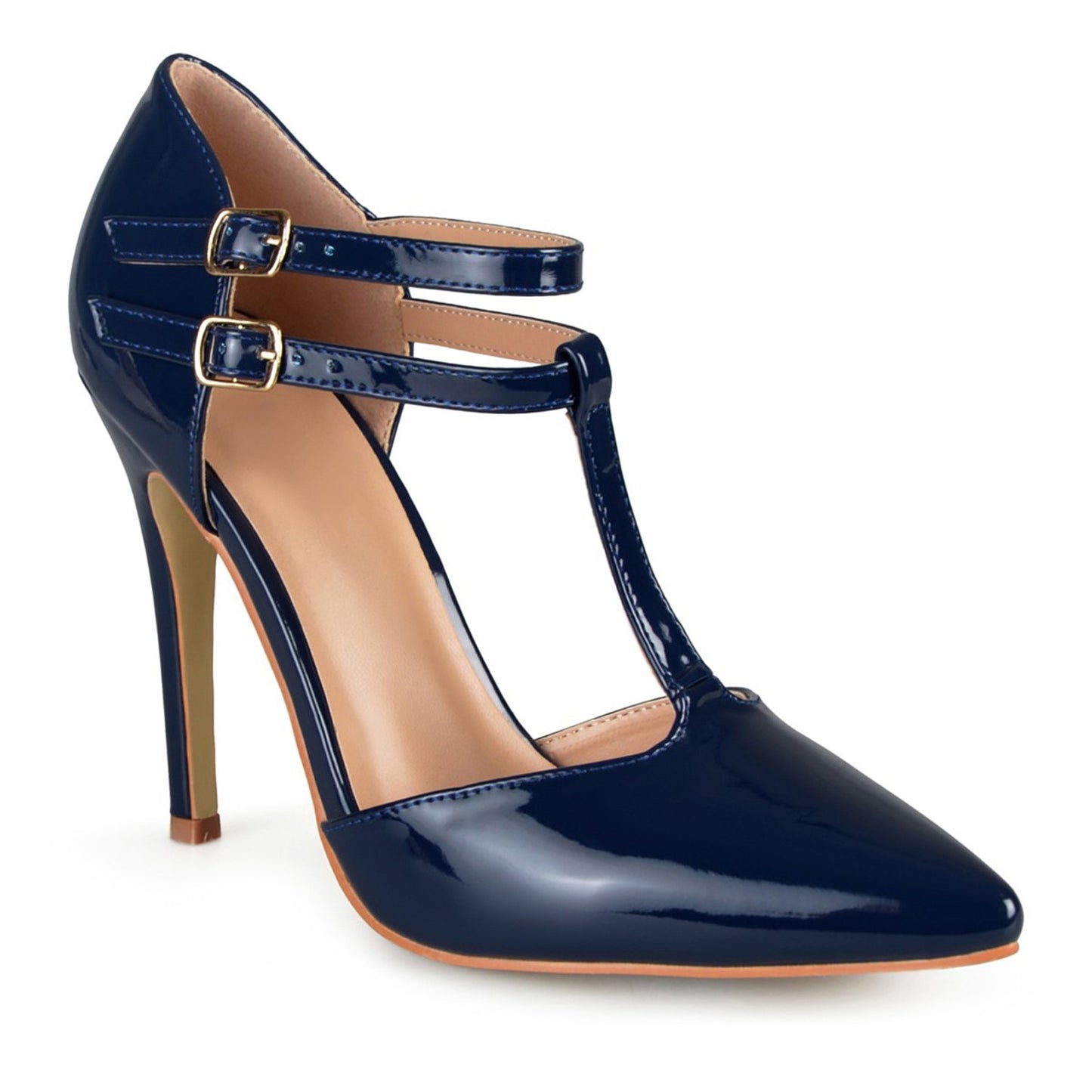 JOURNEE Collection Tru Patent T-Strap Pump