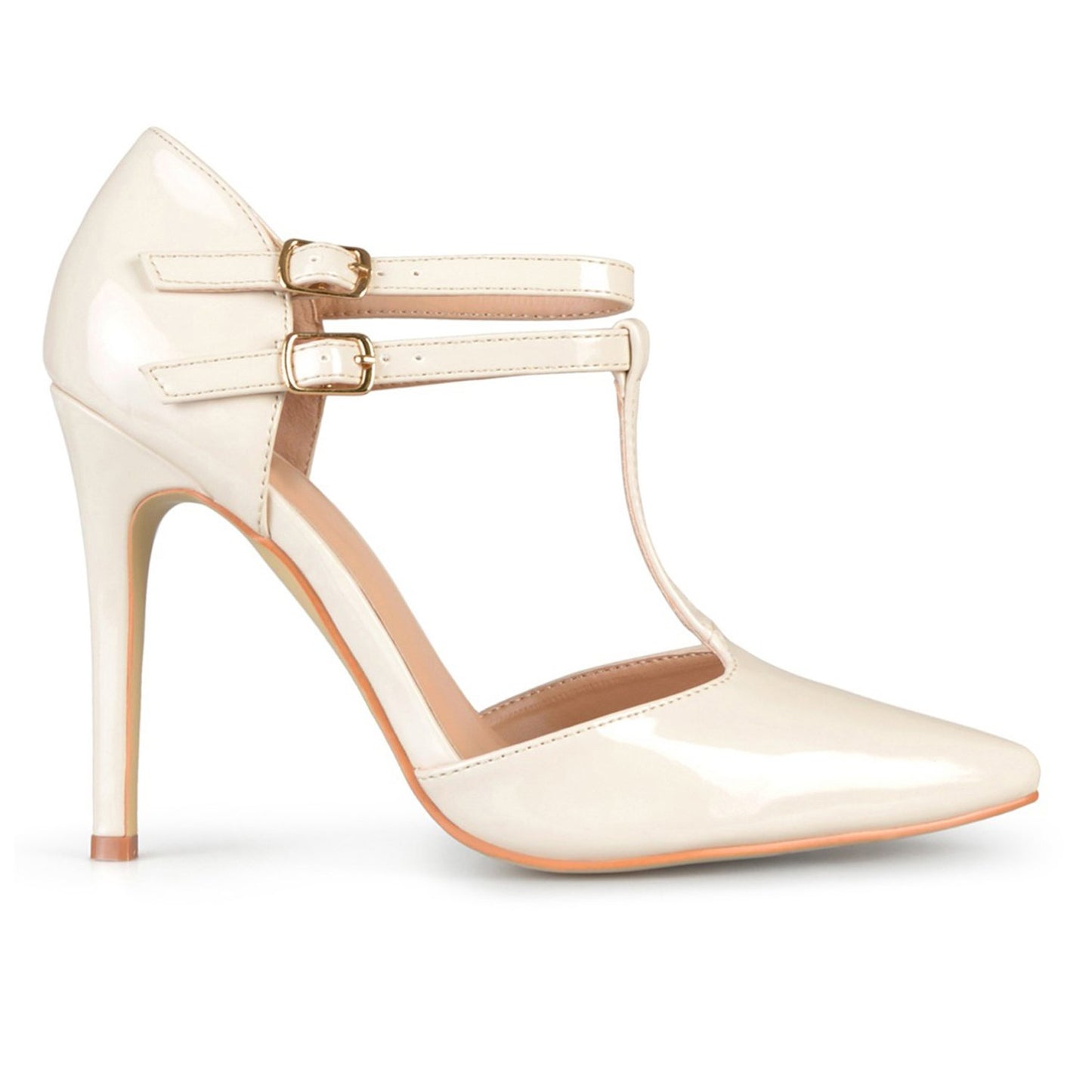 JOURNEE Collection Tru Patent T-Strap Pump