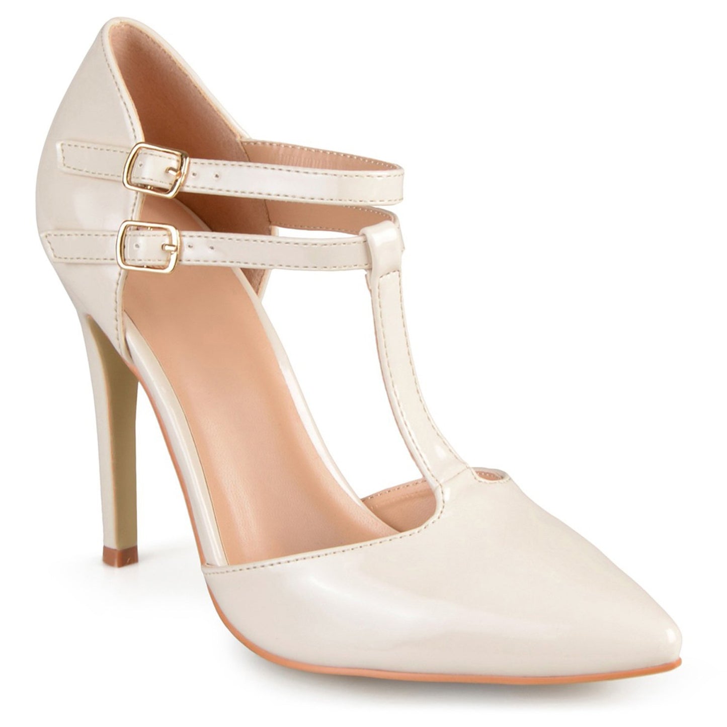 JOURNEE Collection Tru Patent T-Strap Pump