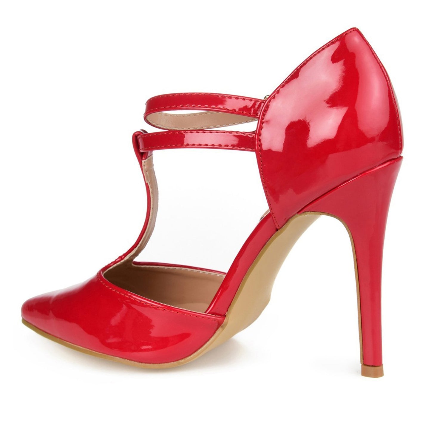 JOURNEE Collection Tru Patent T-Strap Pump