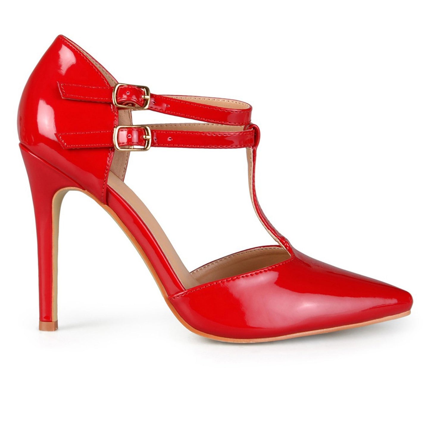 JOURNEE Collection Tru Patent T-Strap Pump