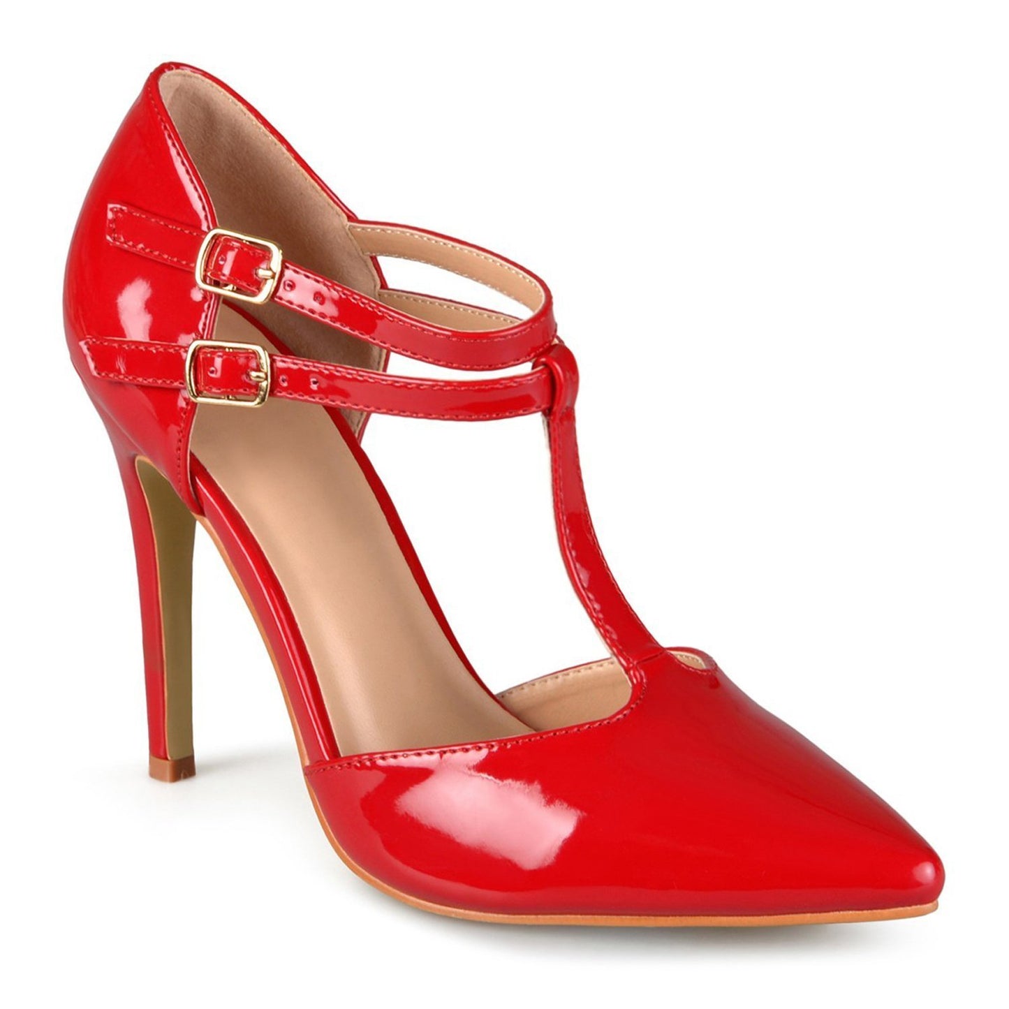 JOURNEE Collection Tru Patent T-Strap Pump