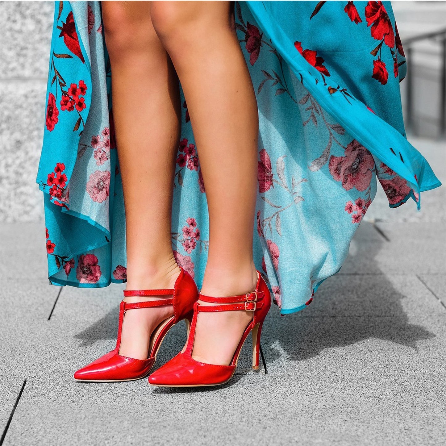 JOURNEE Collection Tru Patent T-Strap Pump