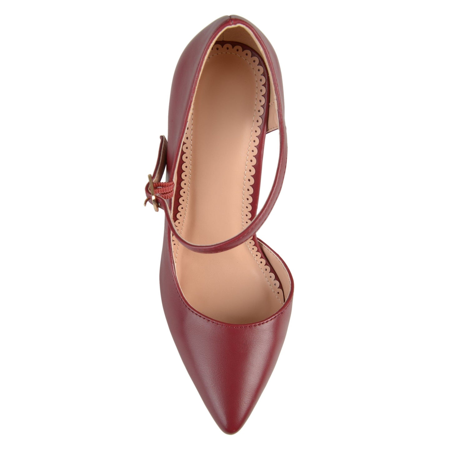 JOURNEE Collection Athea Ankle Strap Pointed Pumps
