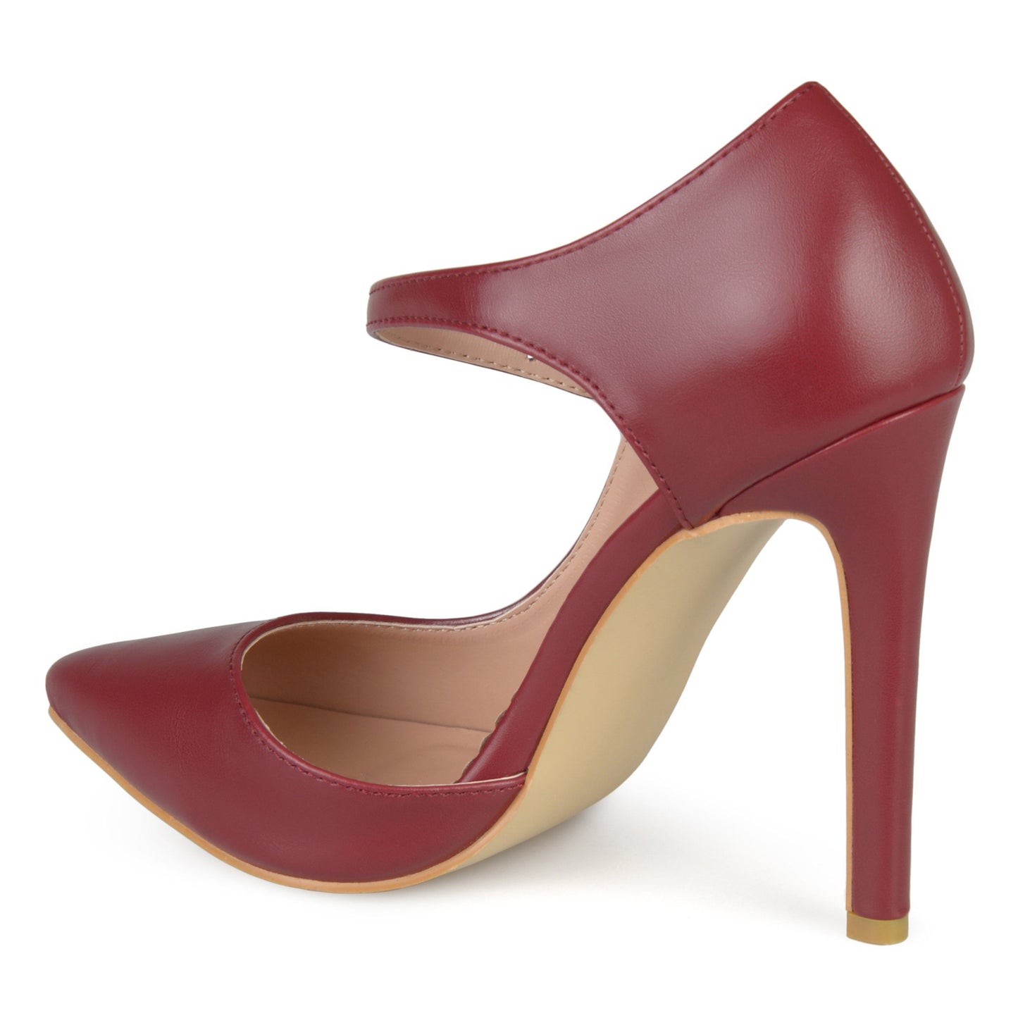 JOURNEE Collection Athea Ankle Strap Pointed Pumps