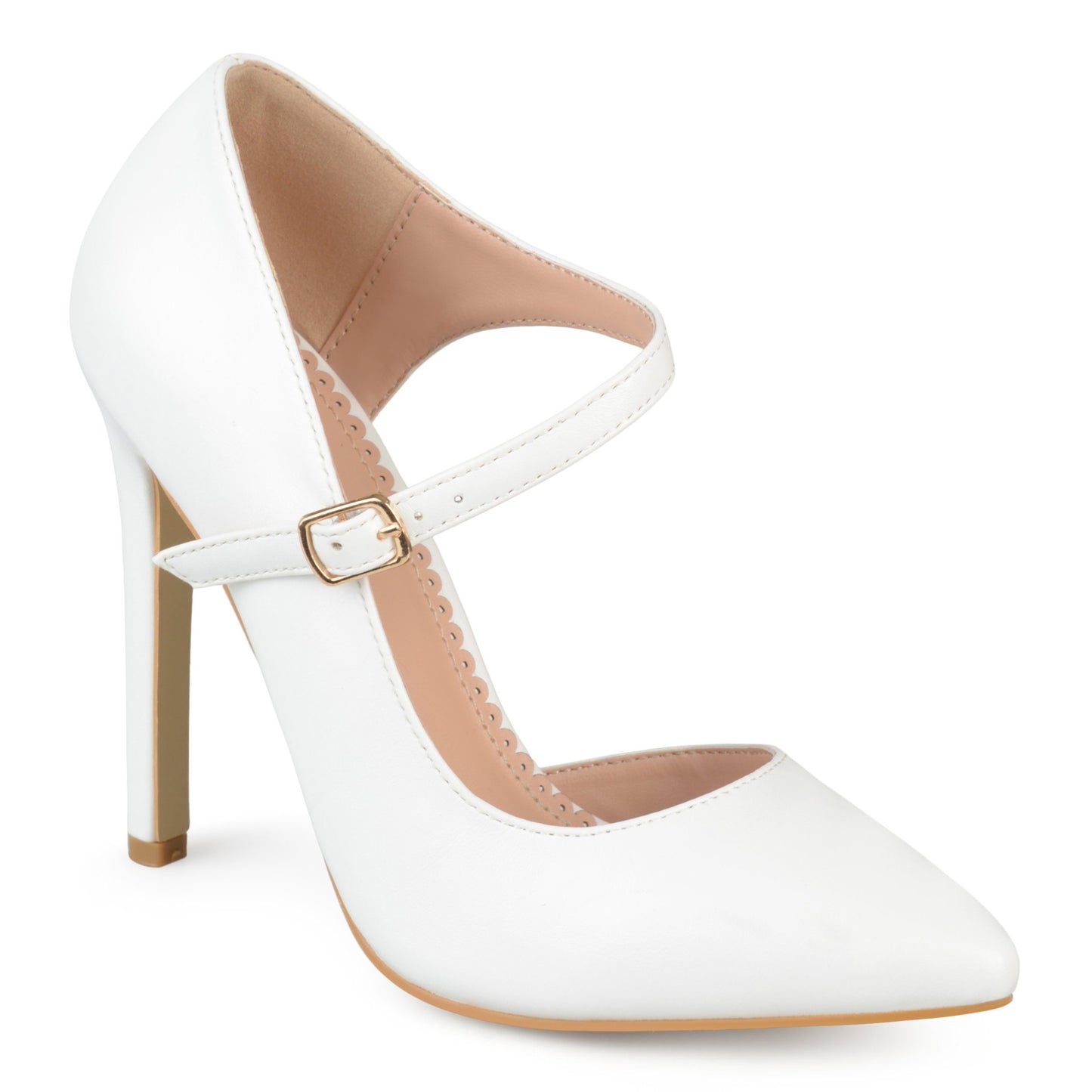 JOURNEE Collection Athea Ankle Strap Pointed Pumps