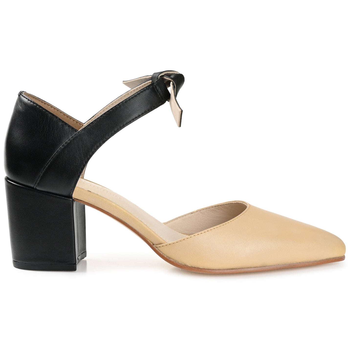 Journee Collection_CAMILLE Heels, Black and Tan