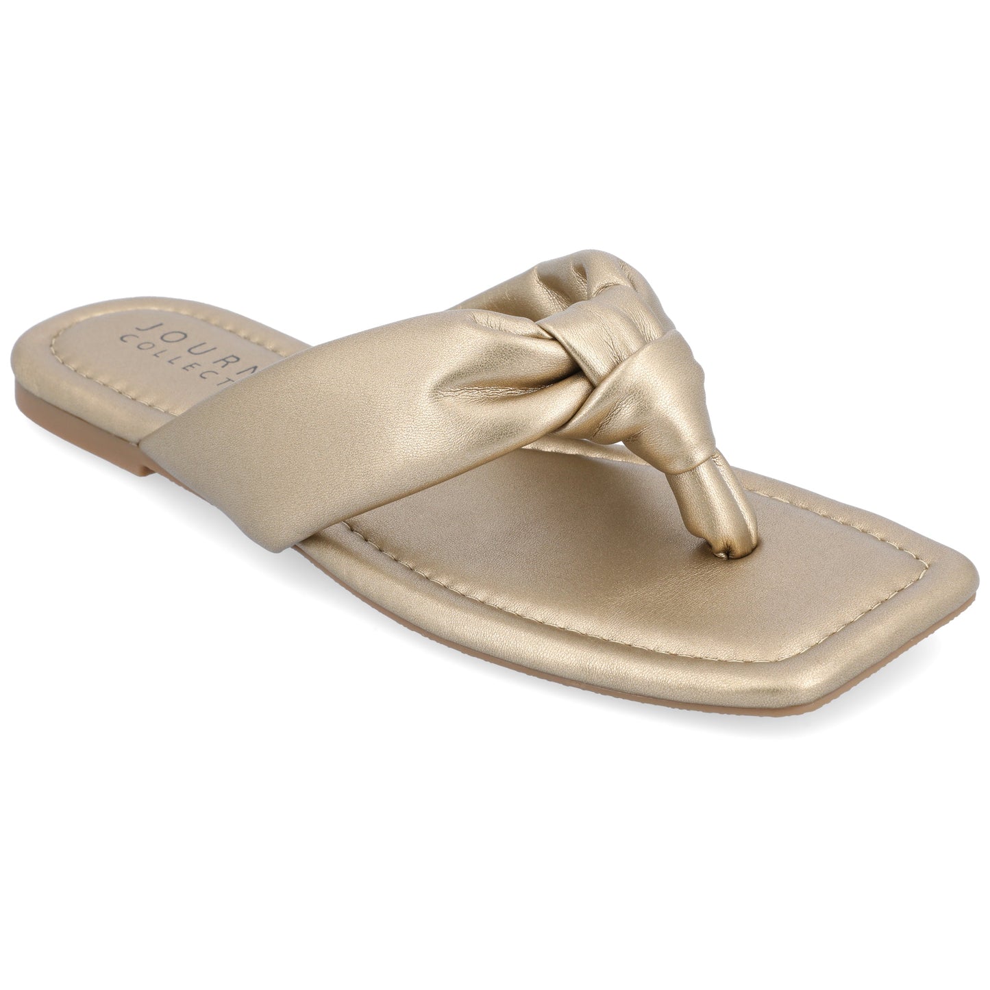 JOURNEE Collection Ares - Flip-Flop Sandals, Gold