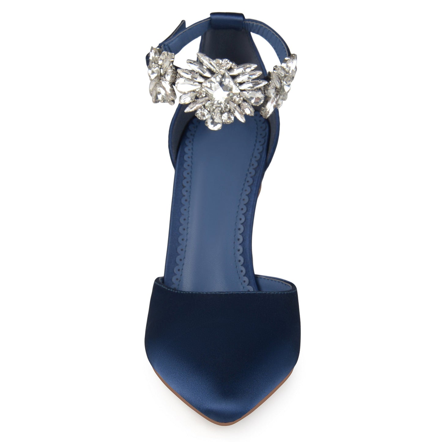JOURNEE Collection Loxley Embellished Ankle Strap D'Orsay Stiletto Pumps