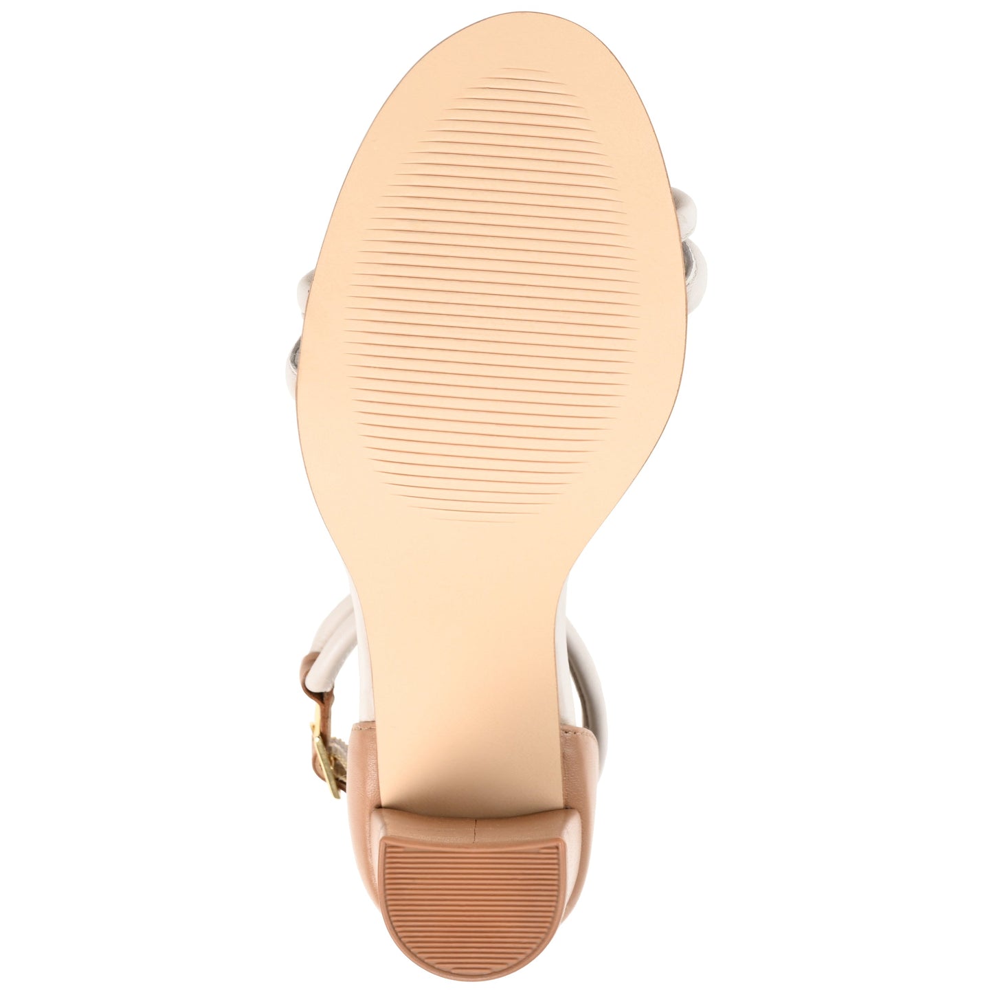 JOURNEE Collection Jettah Heels, Tan-Off-White