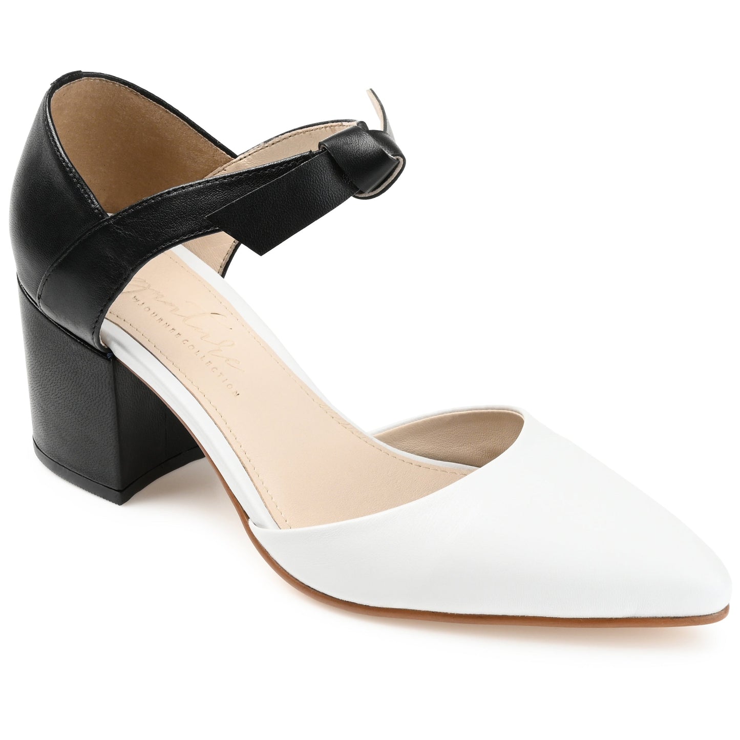 Journee Collection_CAMILLE Heels , Black and White