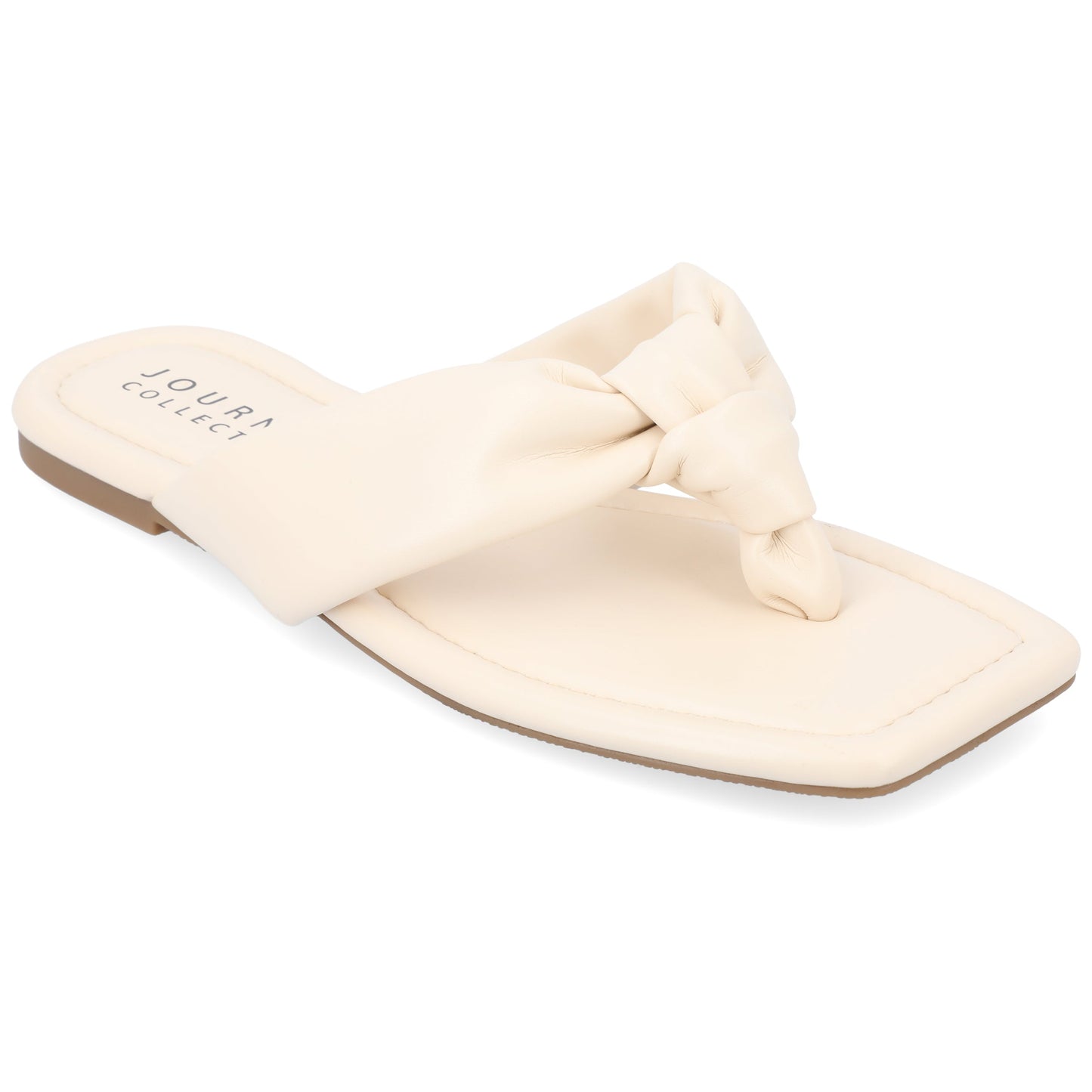 JOURNEE Collection Ares - Flip-Flop Sandals, Off-White
