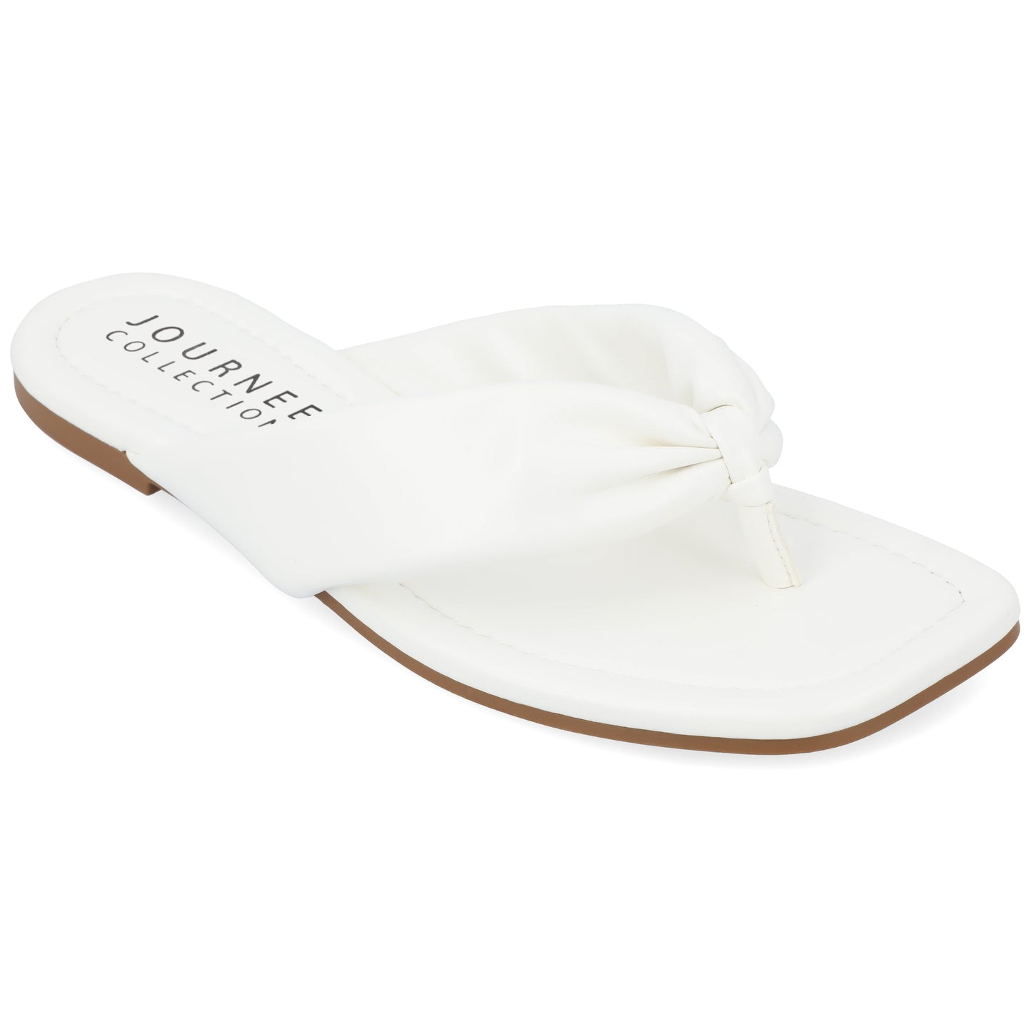 JOURNEE Collection Kyleen Flip-Flop Sandals, White