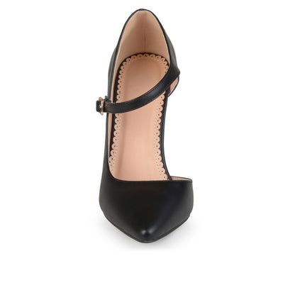 JOURNEE Collection Athea Ankle Strap Pointed Pumps