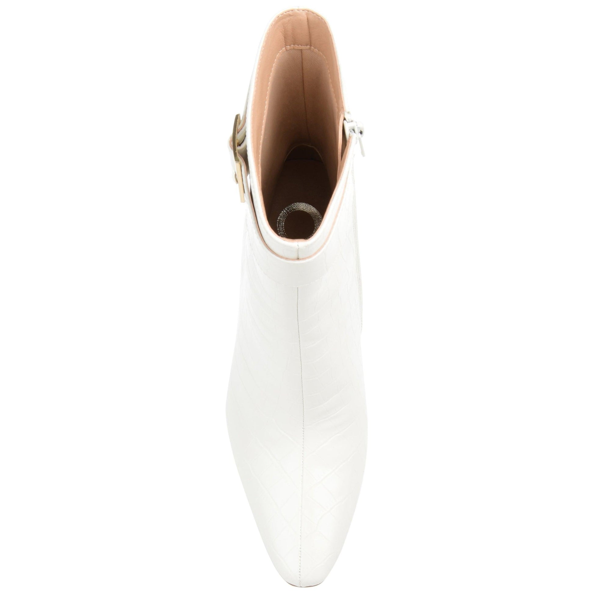JOURNEE Collection Elanie Booties, White