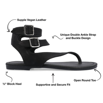 JOURNEE Collection Kyle - Flip-Flop Sandals, Black Large