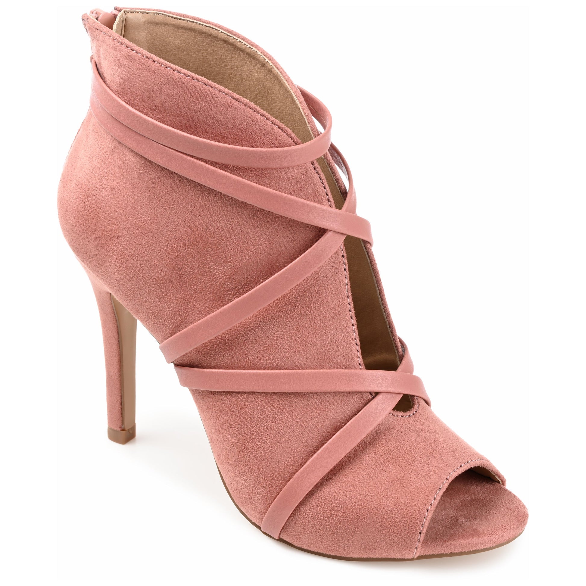 JOURNEE Collection Samara Booties-Wide Width, Blush