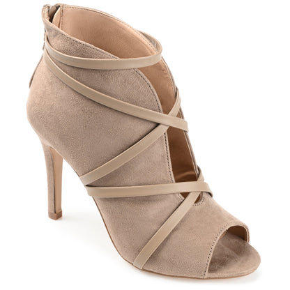JOURNEE Collection Samara Booties-Wide Width, Taupe