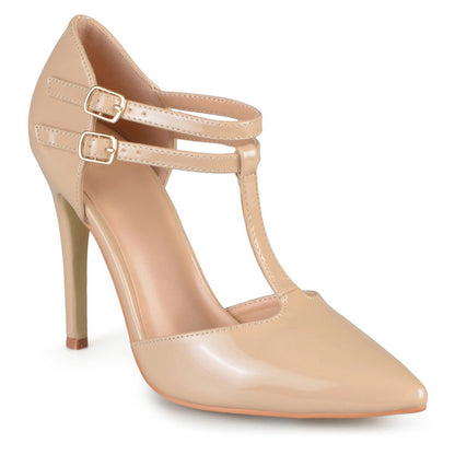 JOURNEE Collection Tru Patent T-Strap Pump