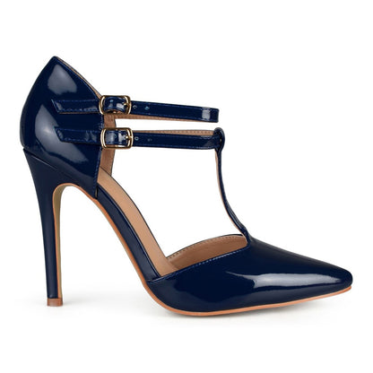 JOURNEE Collection Tru Patent T-Strap Pump