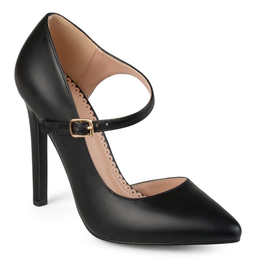 JOURNEE Collection Athea Ankle Strap Pointed Pumps