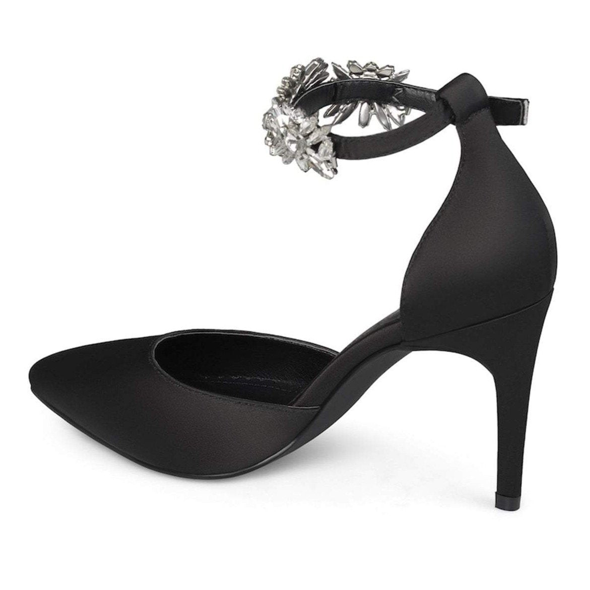 JOURNEE Collection Loxley Embellished Ankle Strap D'Orsay Stiletto Pumps