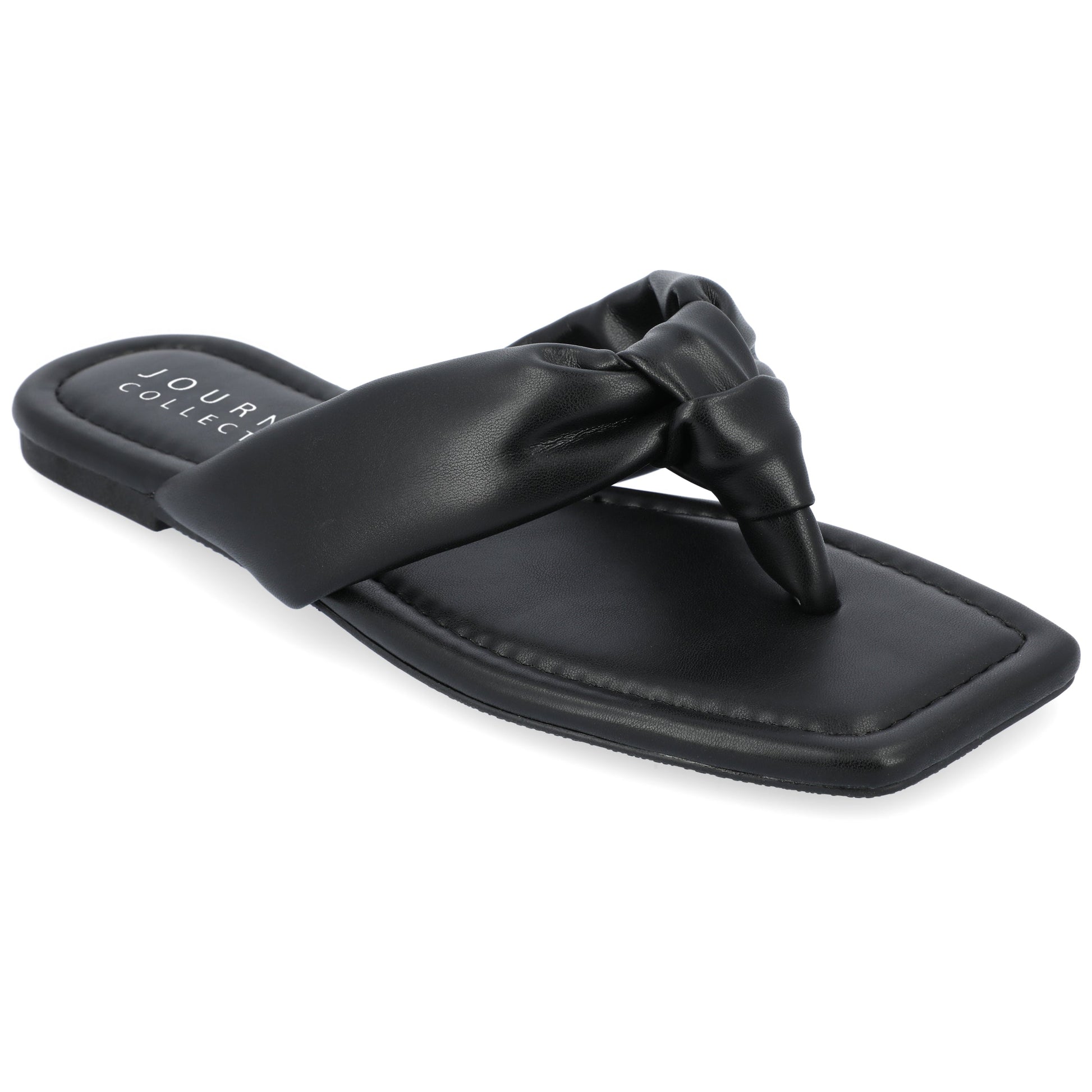 JOURNEE Collection Ares - Flip-Flop Sandals, Black